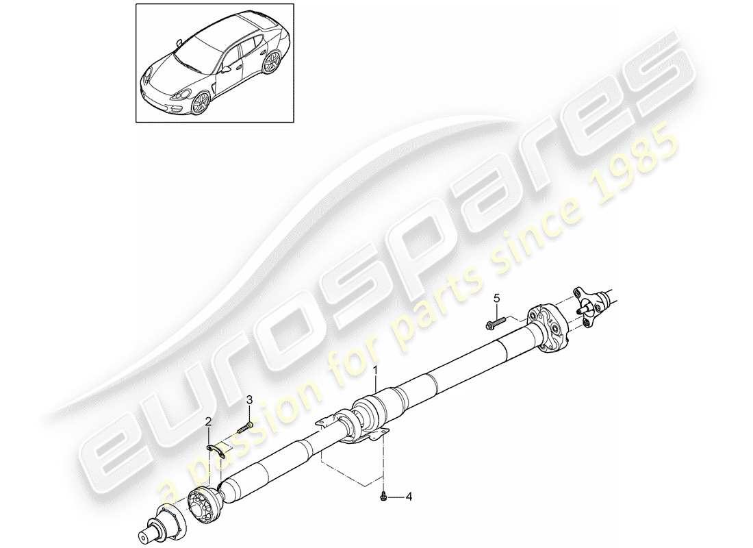 porsche 2015 (panamera 970) cardan shaft part diagram