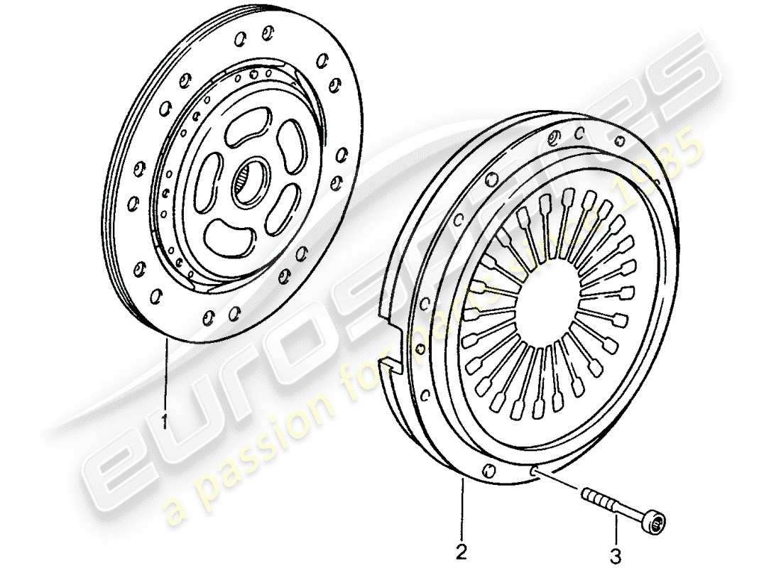 porsche 1996 (993) clutch part diagram