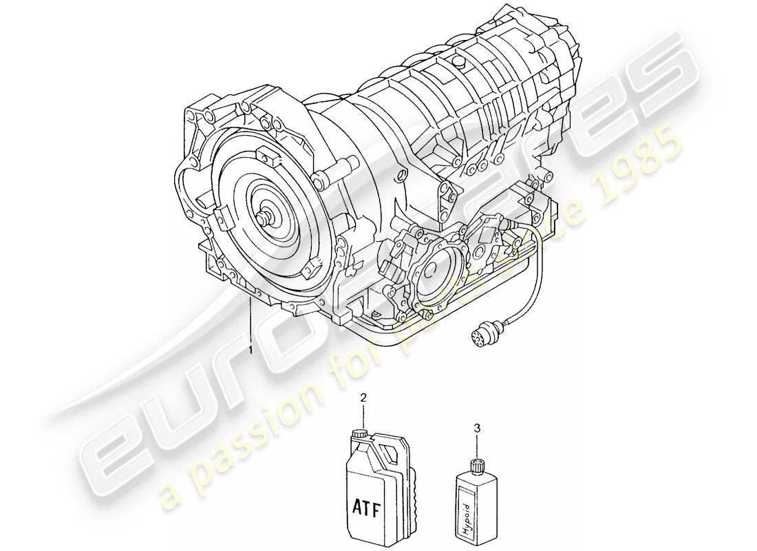 porsche 2004 (996) tiptronic - - gearbox - not ready for installation - d >> - mj 2001 part diagram