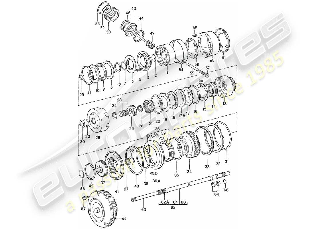 porsche 1989 (944) transmission control - for - automatic transmission - d >> - mj 1989 parts diagram