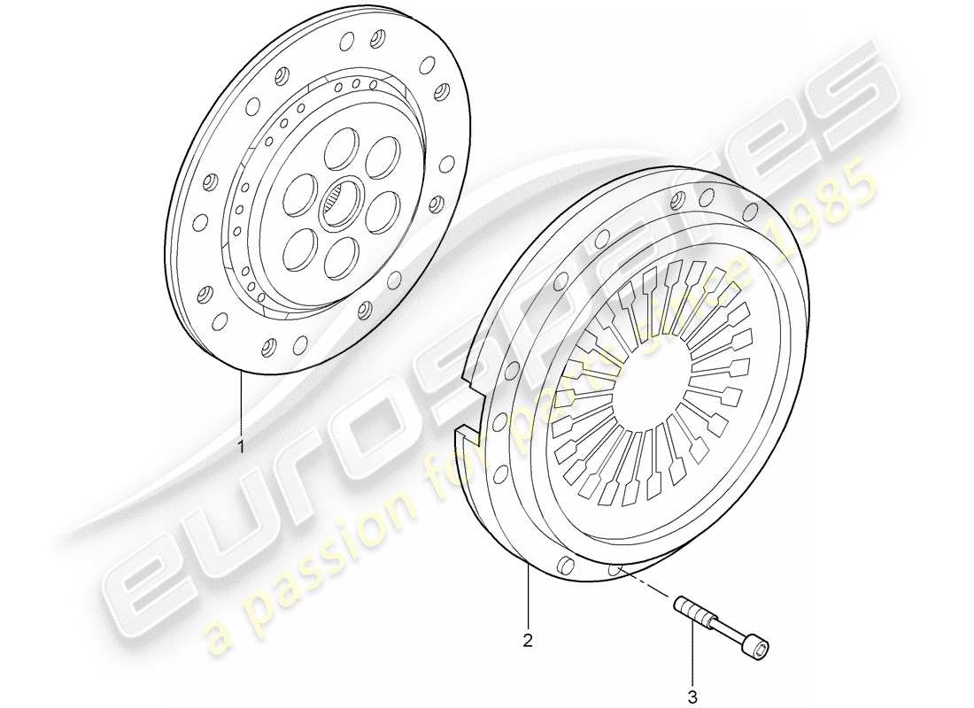 porsche 2009 997-2 turbo / gt2 clutch parts diagram
