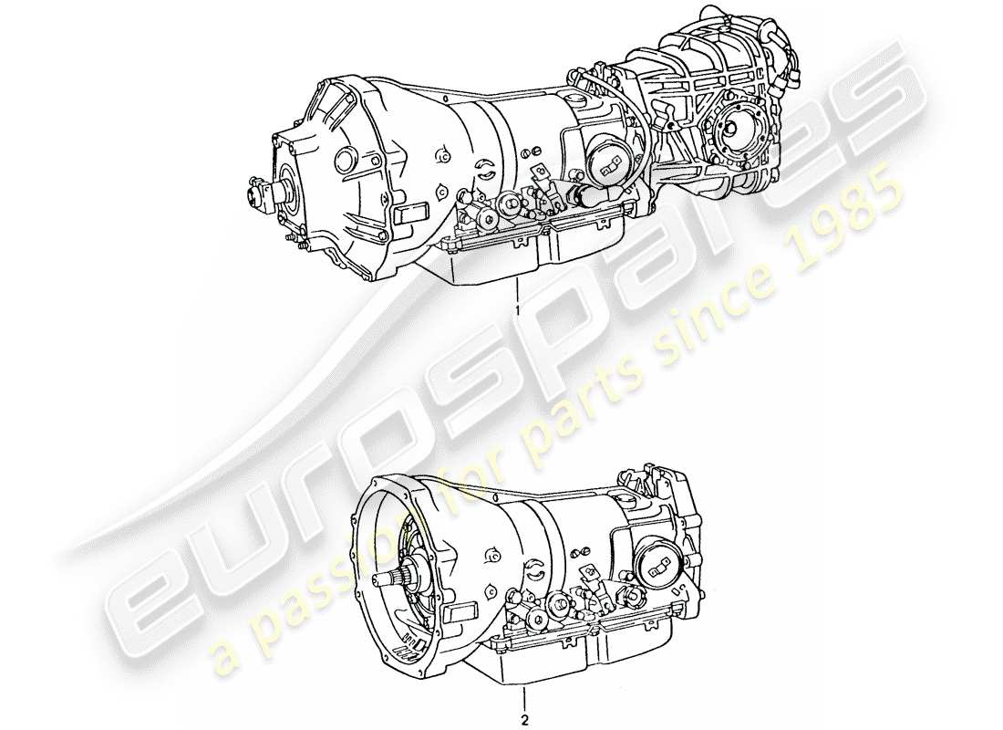 porsche 1994 (928) automatic transmission - replacement transmission part diagram