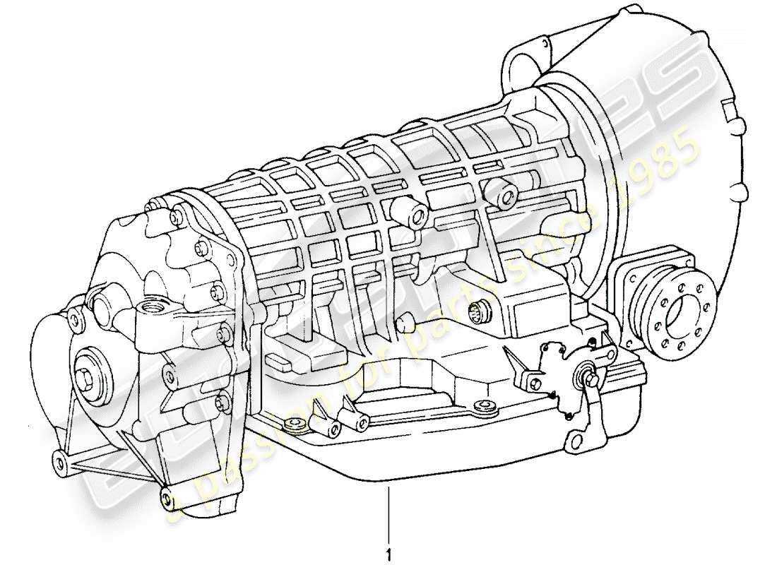 porsche 1990 (964) tiptronic - replacement transmission parts diagram