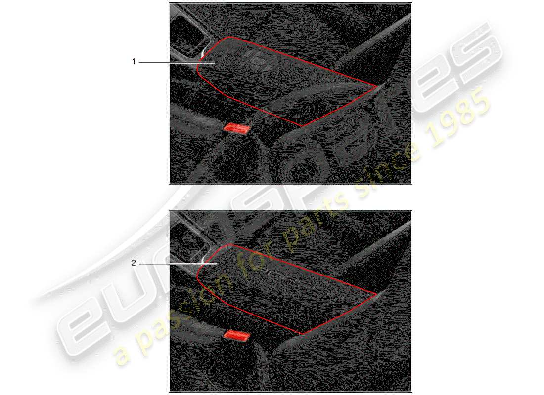 porsche 2014 (tequipment 98x/99x) cover parts diagram