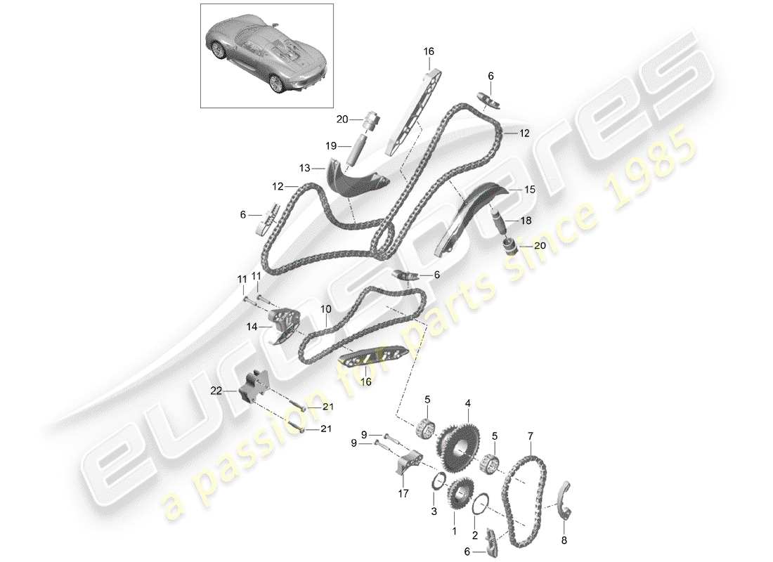 porsche 2015 (918 spyder) valve control parts diagram