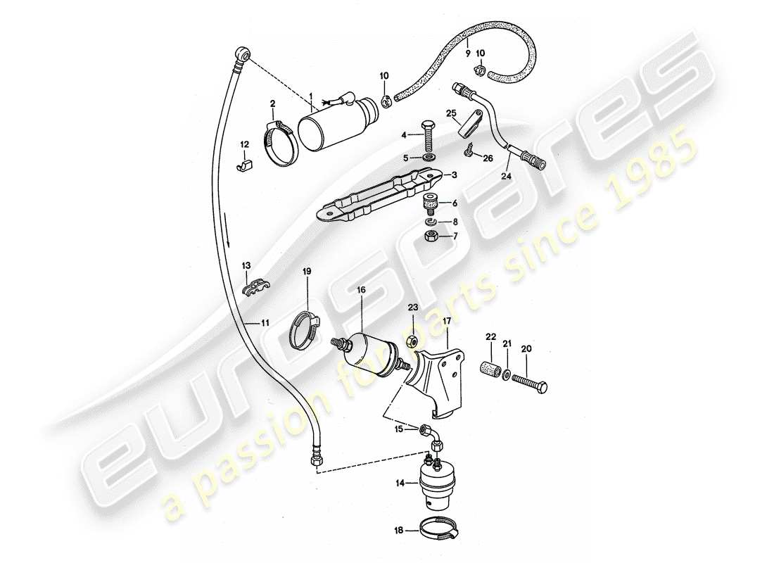 porsche 1976 (911 turbo) fuel system - d - mj 1975>> part diagram