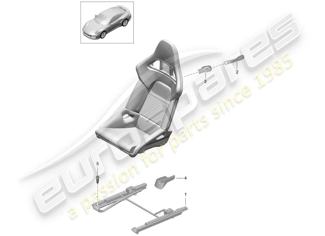 porsche 2015 (991-1 turbo) bucket seat folding (complete) no longer available d - mj 2017>> part diagram