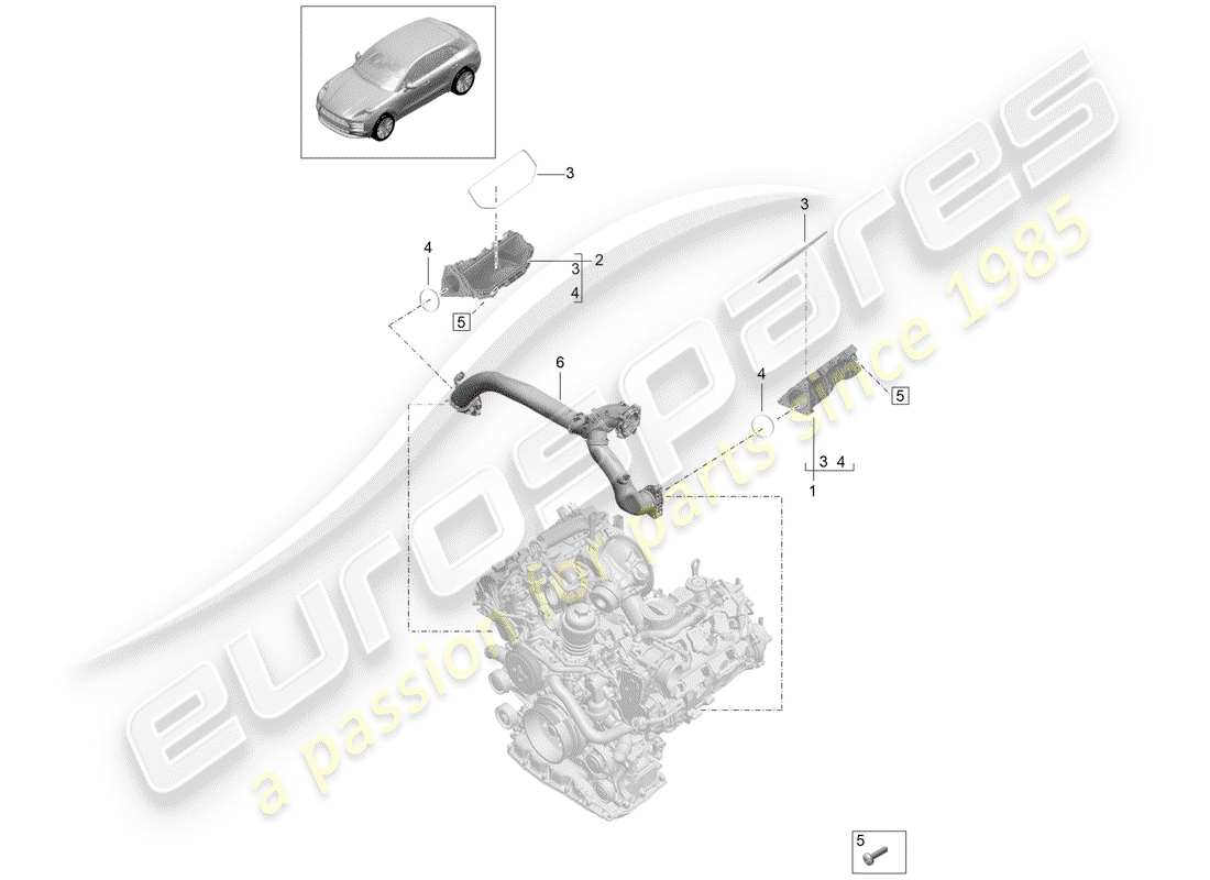 porsche 2020 (macan) intake air distributor parts diagram