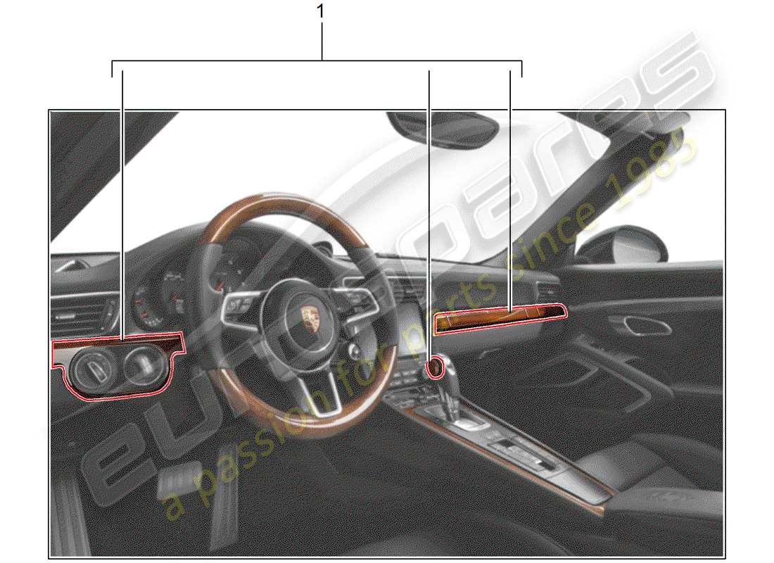 porsche 2015 (tequipment 98x/99x) installation kit parts diagram