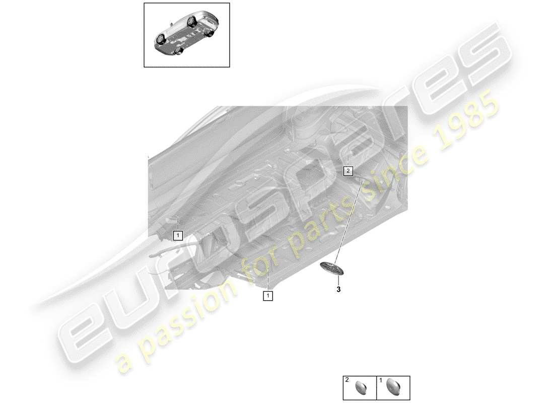 porsche 2020 (panamera 971-1) bungs inner part diagram