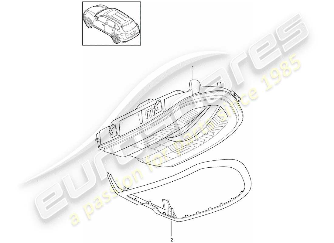 porsche 2016 (cayenne e2 92a) console roof see workshop manual d - mj 2017>> part diagram