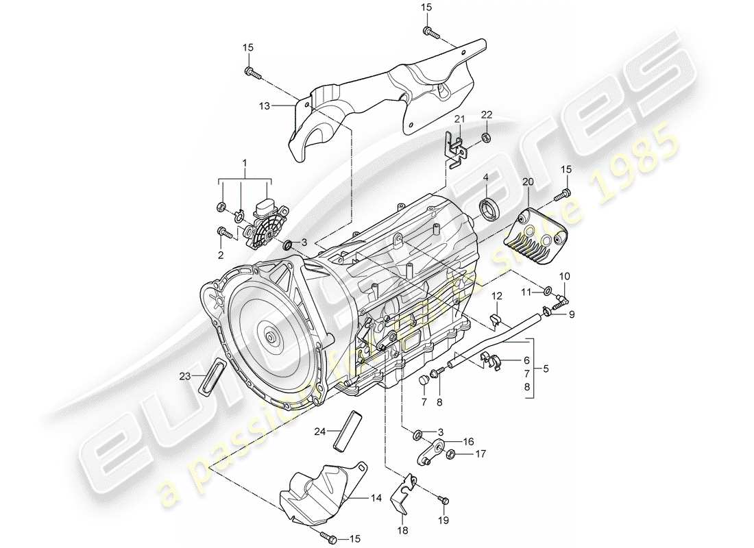 porsche 2005 (cayenne e1 9pa) tiptronic transmission switch accessories part diagram