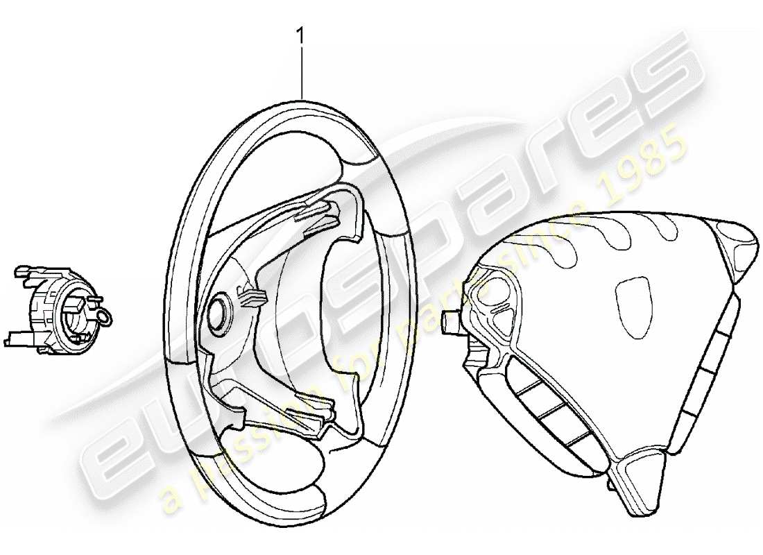 porsche 2018 (tequipment cayenne) steering wheel parts diagram