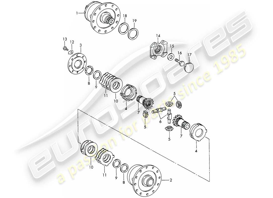 porsche 1969 (911/912) limited slip differential - d >> - mj 1968 part diagram