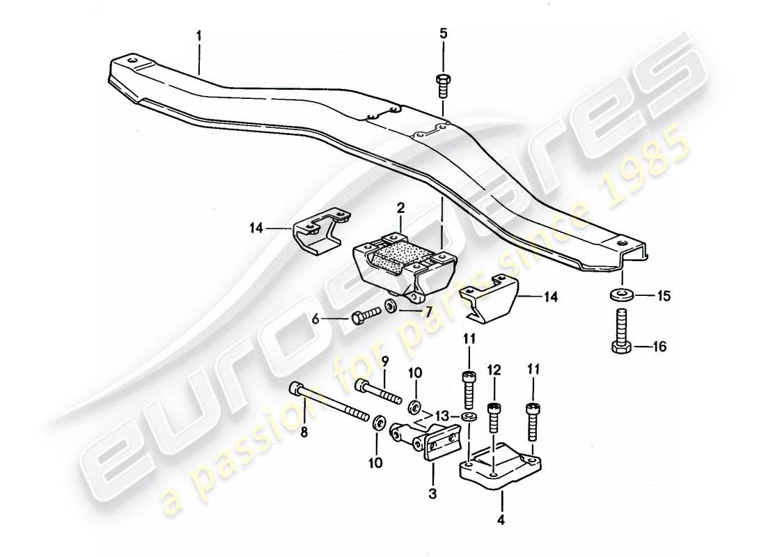 porsche 1989 (944) transmission suspension - for - automatic transmission - d >> - mj 1989 parts diagram