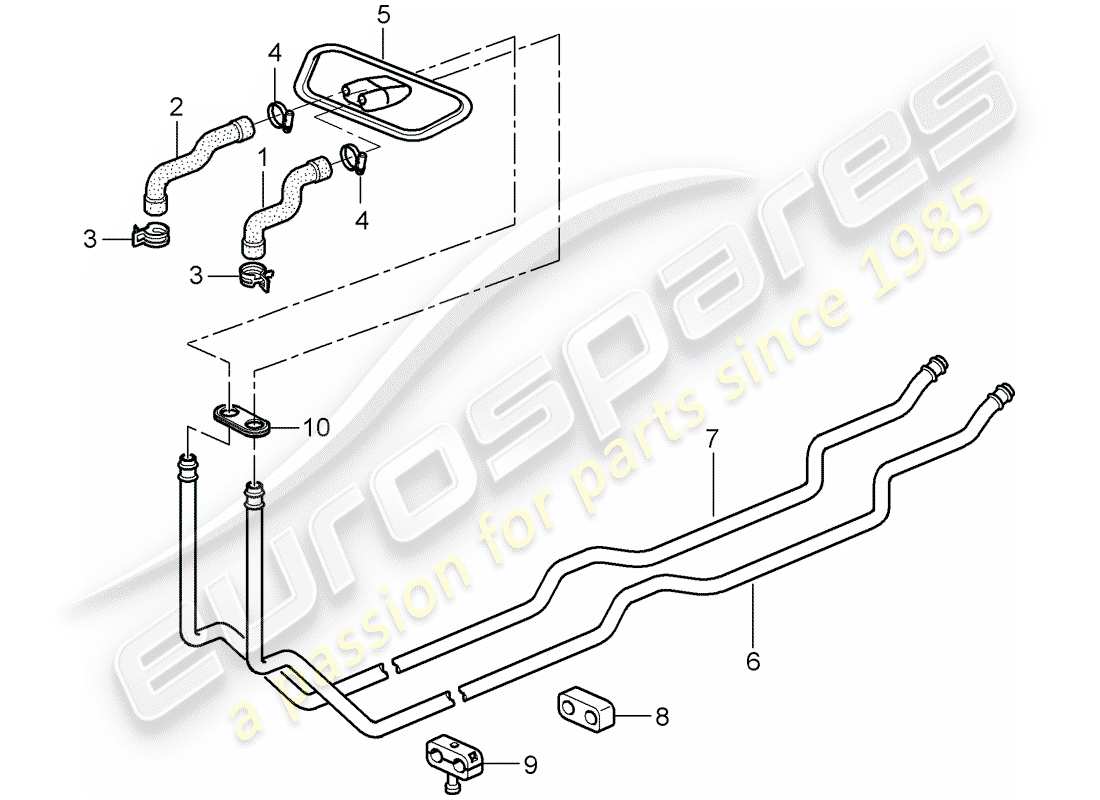 porsche 2009 997-2 turbo / gt2 heating system 1 parts diagram