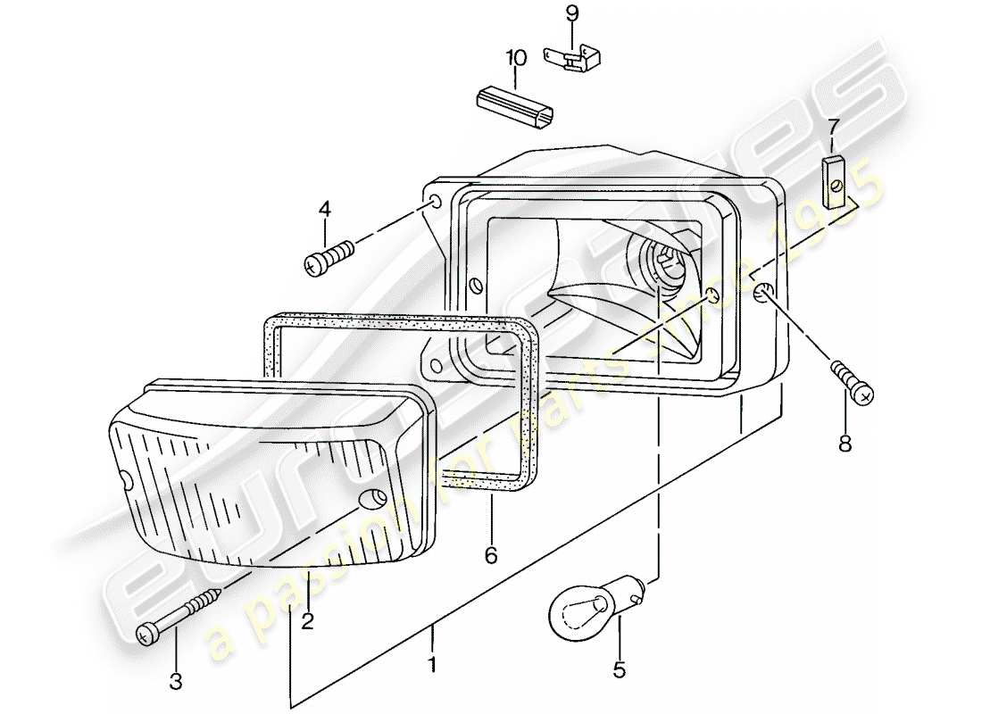 porsche 1987 (944) turn signal parts diagram