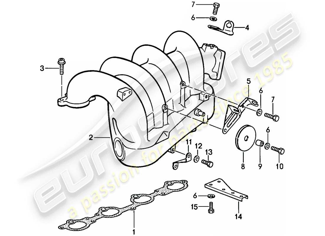 porsche 1987 (944) l-jetronic - 3 parts diagram