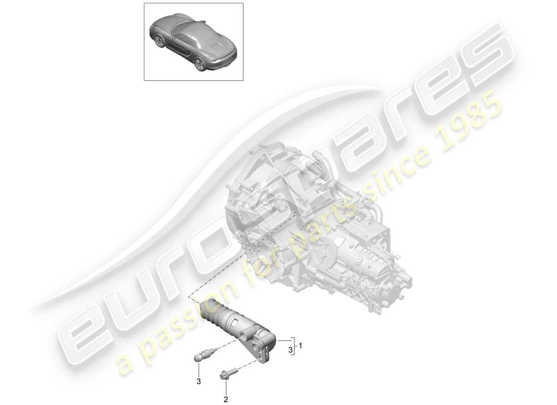porsche 2013 (981 boxster) clutch slave cylinder parts diagram