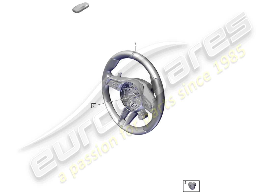 porsche 2019 (992-1) steering wheel - pdk - race-tex part diagram