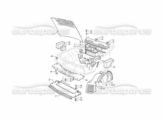 a part diagram from the maserati quattroporte (1996-2001) parts catalogue