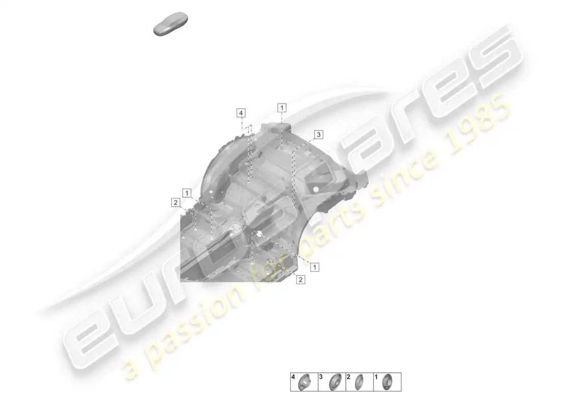 a part diagram from the porsche 992 parts catalogue