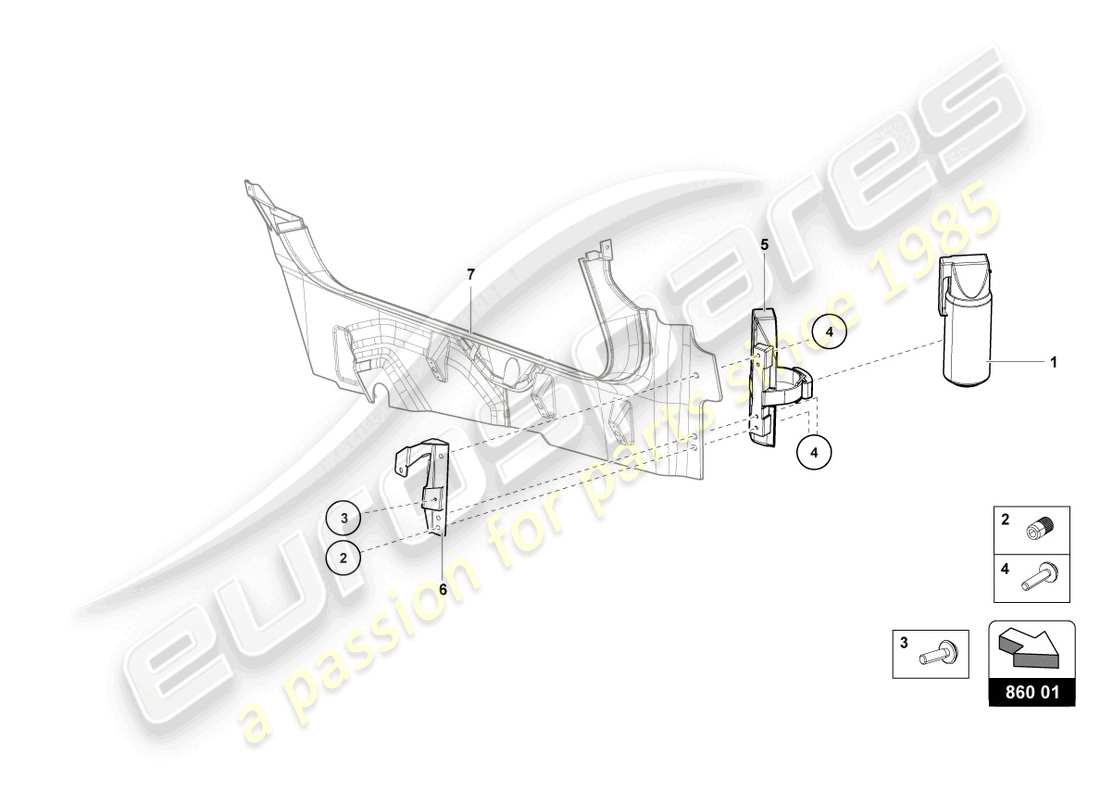 lamborghini 2019 (lp770-4 svj roadster) fire extinguishers part diagram