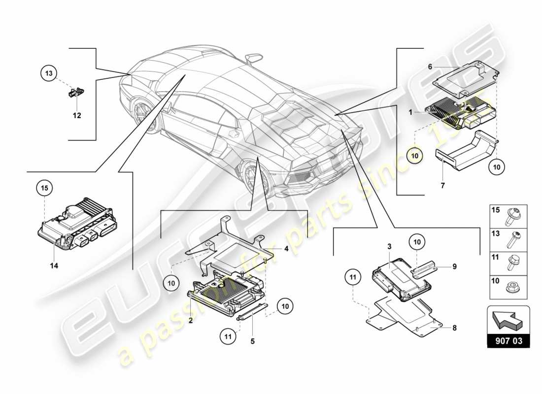 lamborghini 2012 (lp700-4 coupe)) electrics part diagram