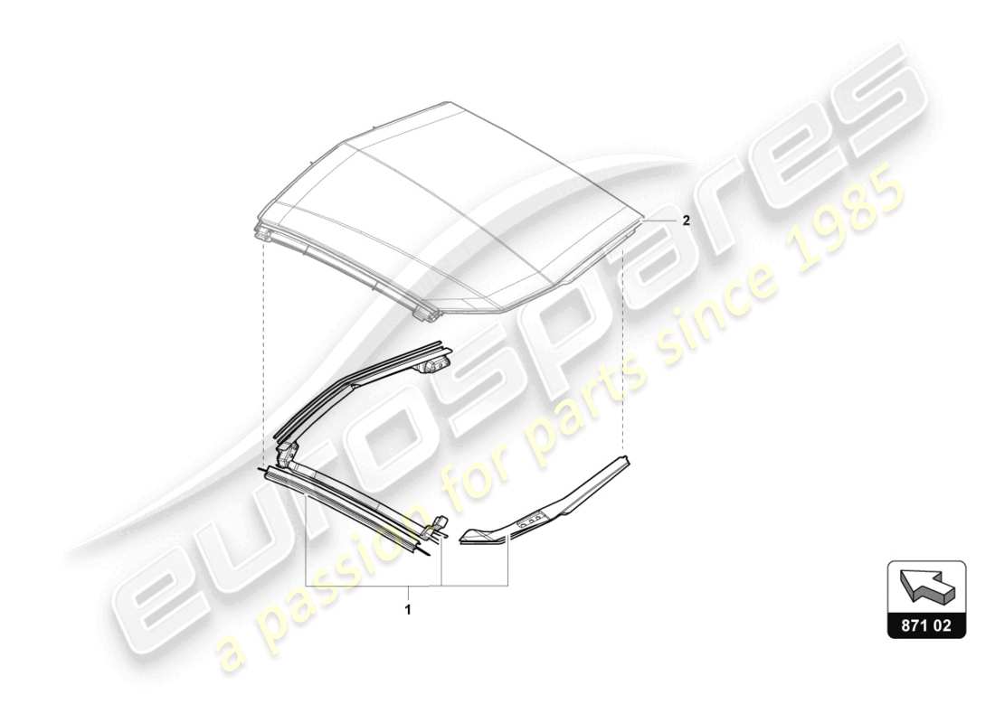 lamborghini lp720-4 roadster 50 (2014) gasket set for roof rack parts diagram