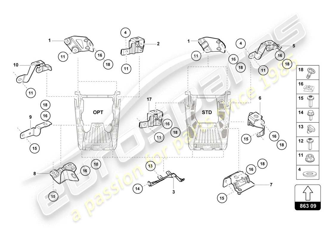 lamborghini lp610-4 coupe (2018) securing parts for engine parts diagram