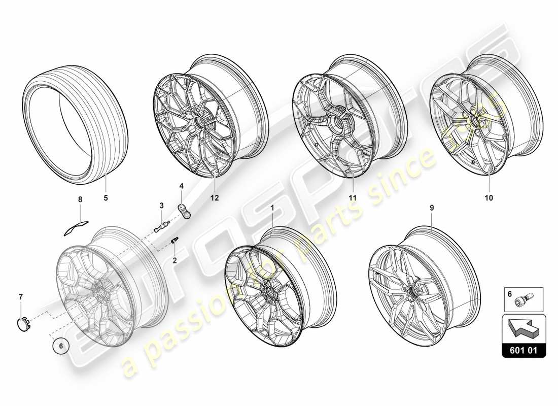 lamborghini 2017 (lp610-4 avio) wheels/tyres front part diagram