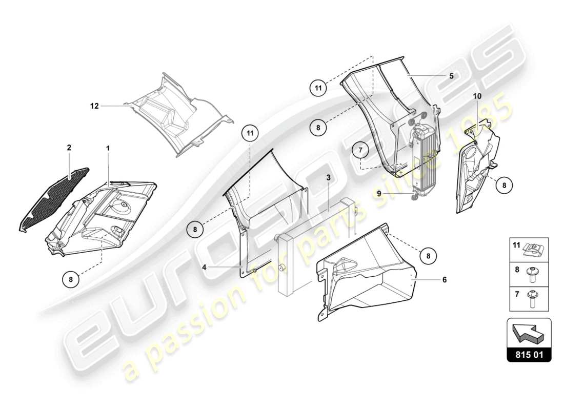 lamborghini 2016 (lp700-4 roadster) air duct cardboard part diagram