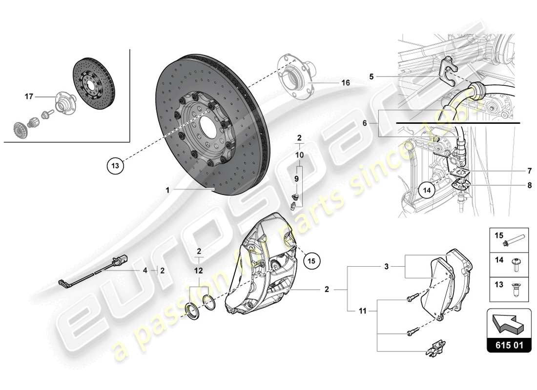 lamborghini 2014 (lp720-4 coupe 50) brake disc part diagram