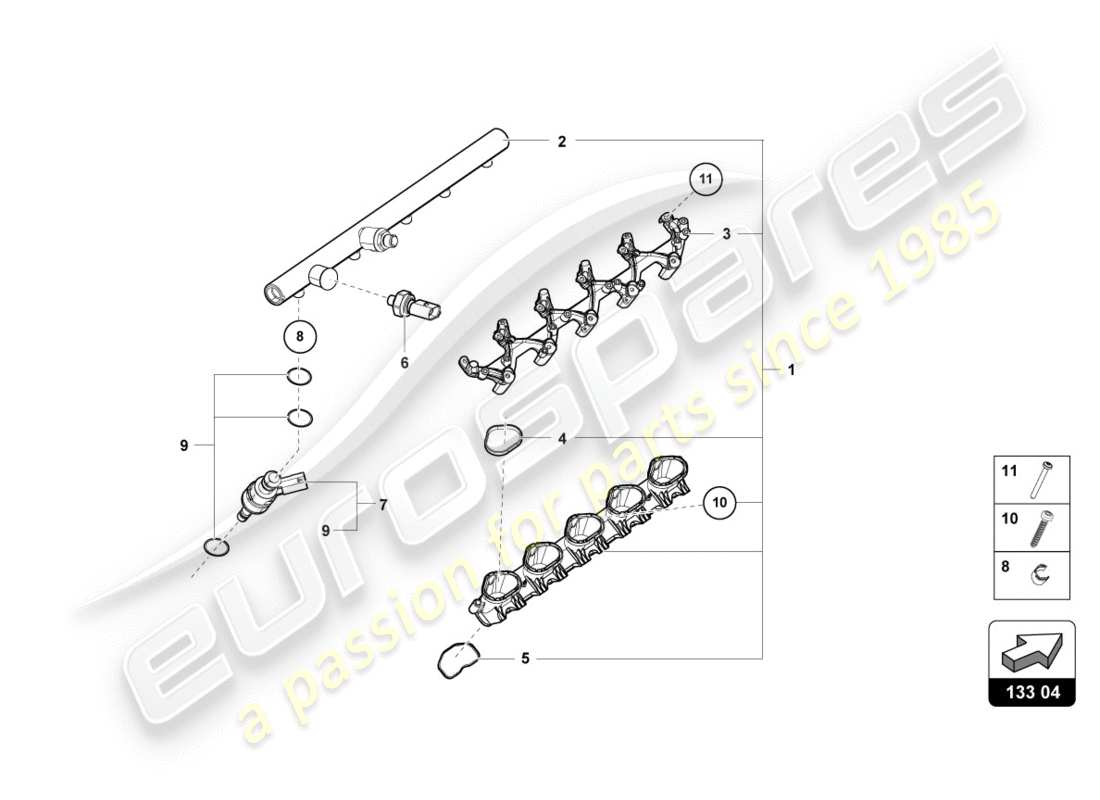 lamborghini performante coupe (2020) injection valve parts diagram