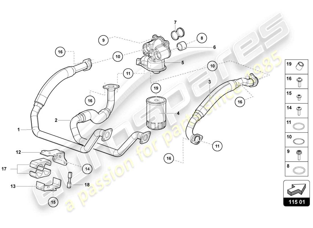 lamborghini lp720-4 coupe 50 (2014) oil filter parts diagram