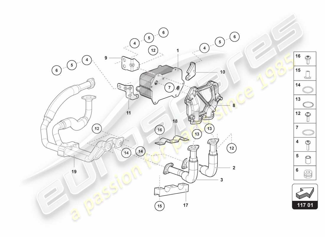 lamborghini 2012 (lp700-4 coupe)) oil cooler part diagram