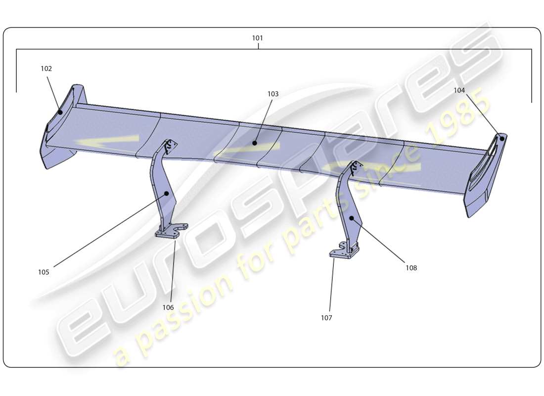 a part diagram from the lamborghini super trofeo (2009-2014) parts catalogue