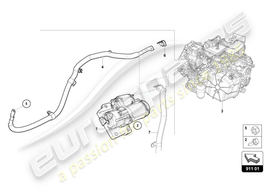 lamborghini lp610-4 avio (2017) starter parts diagram