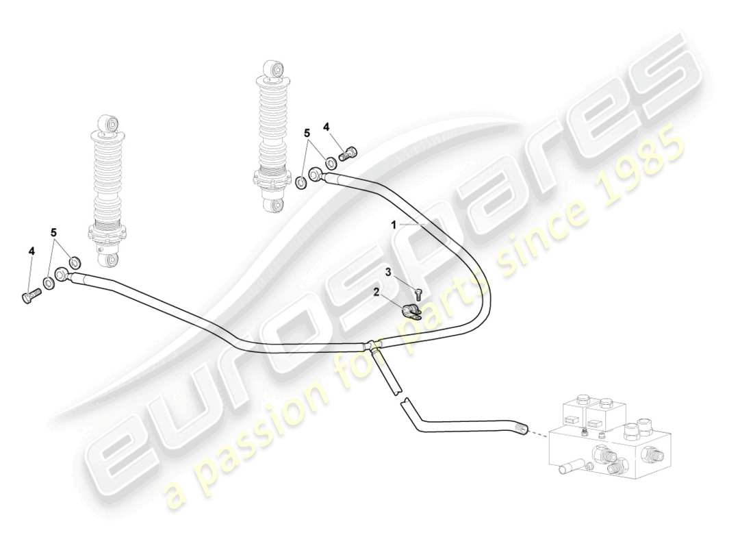 lamborghini murcielago coupe (2005) chassis (self-level. system) front part diagram