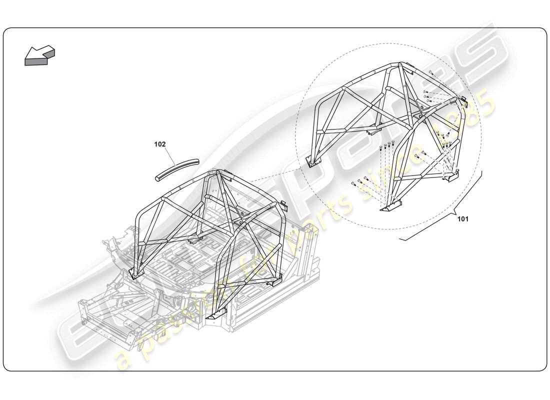 a part diagram from the lamborghini gallardo parts catalogue