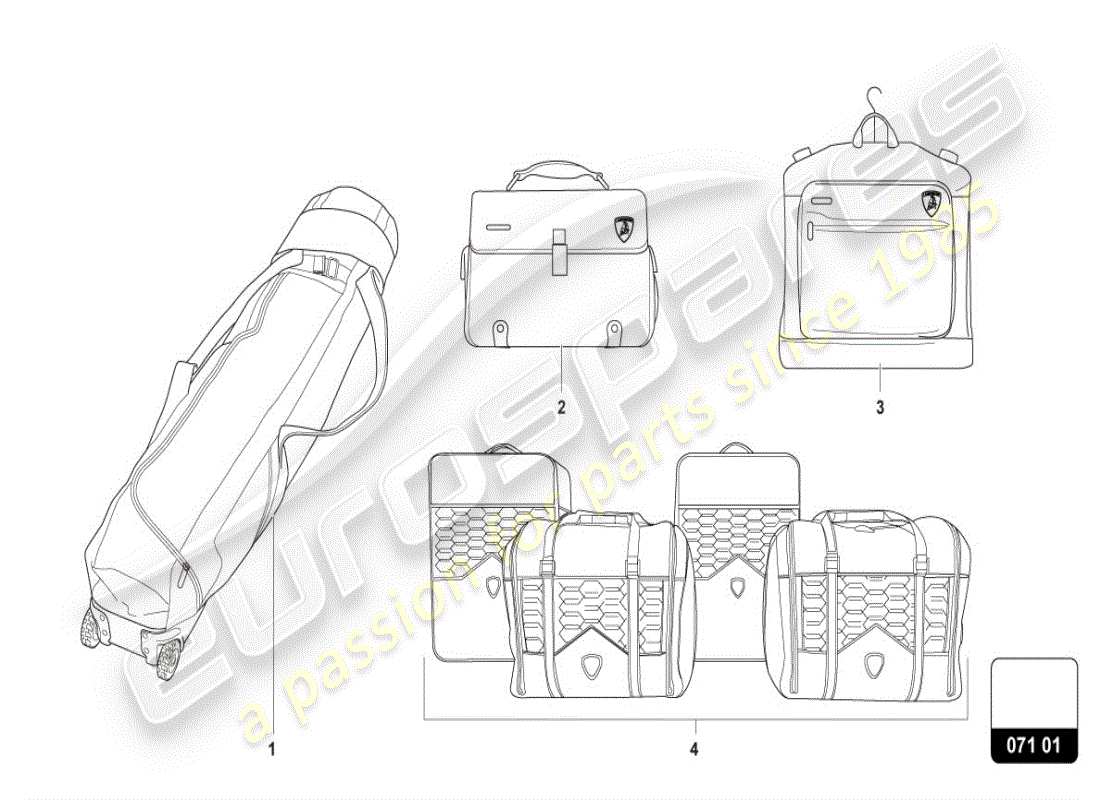 a part diagram from the lamborghini urus parts catalogue