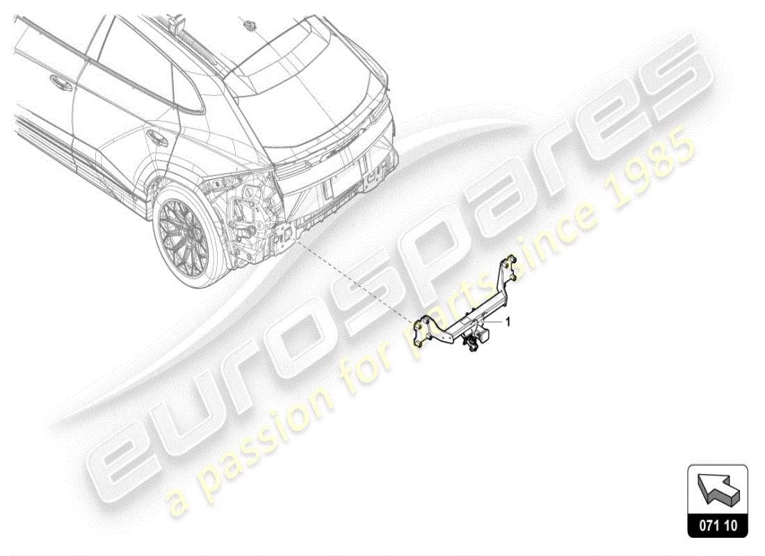 a part diagram from the lamborghini urus (accessories) parts catalogue