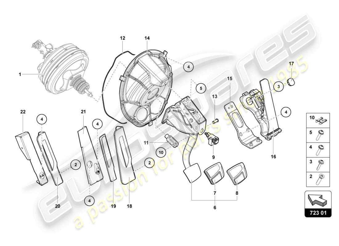 a part diagram from the lamborghini lp700-4 roadster (2017) parts catalogue