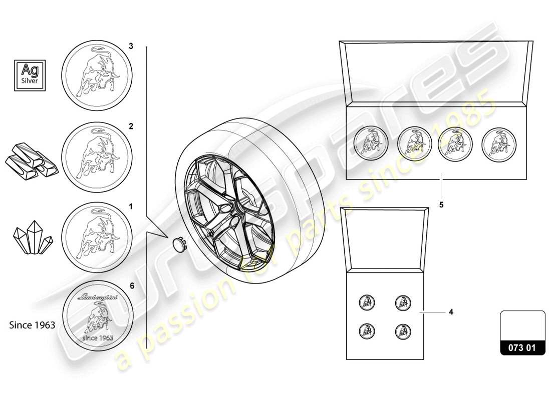 a part diagram from the lamborghini urus (accessories) parts catalogue
