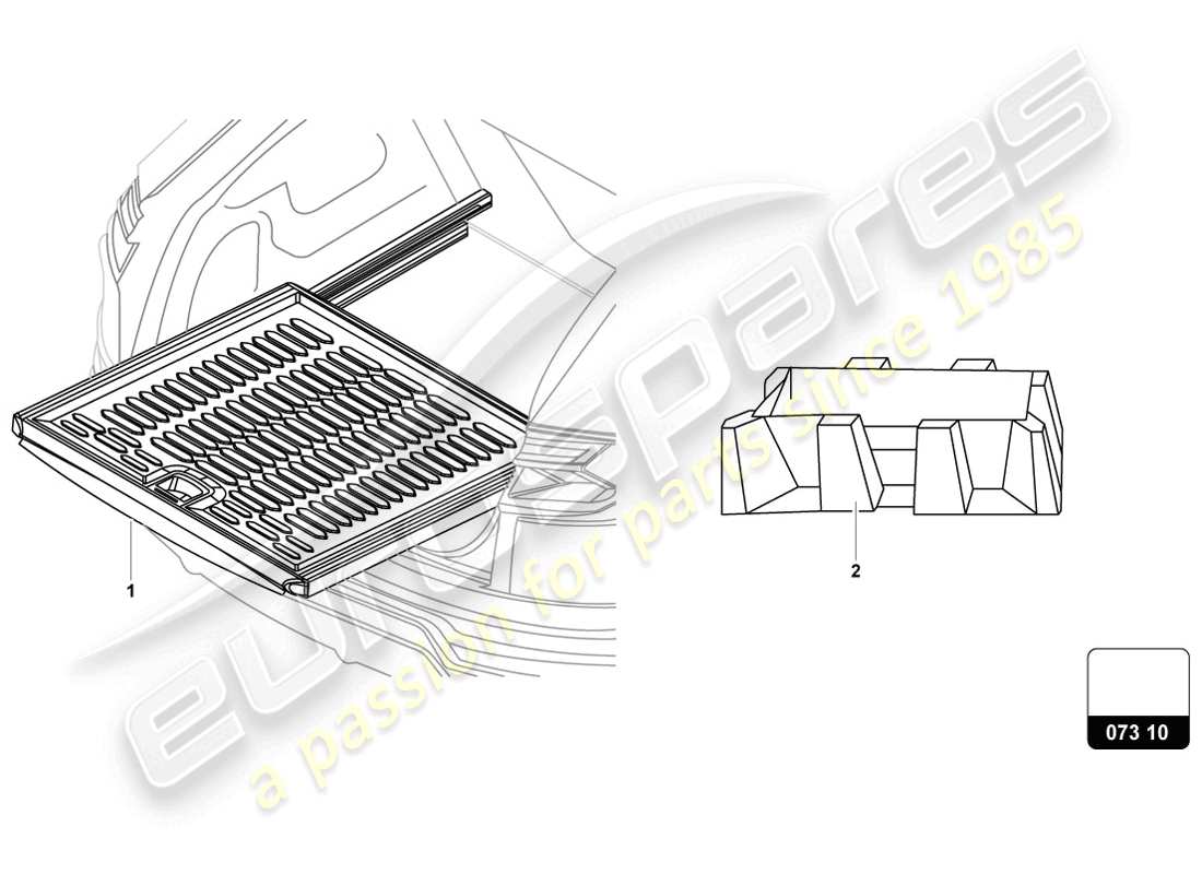 a part diagram from the lamborghini urus parts catalogue
