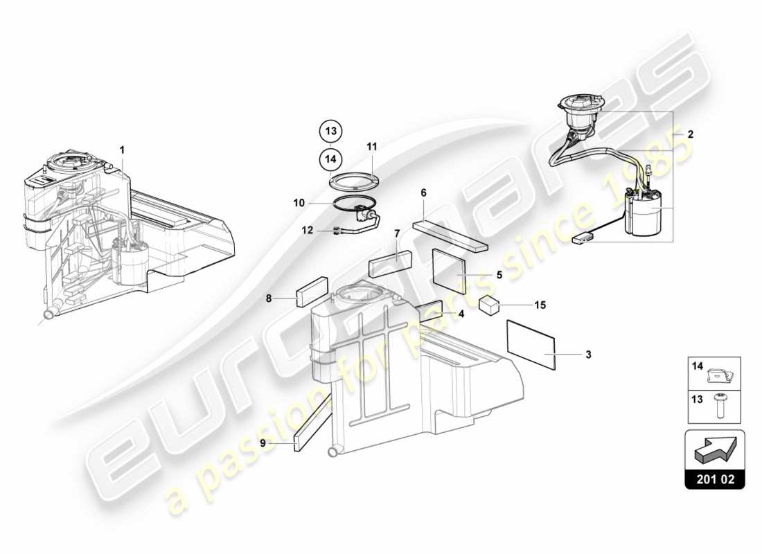 a part diagram from the lamborghini centenario parts catalogue