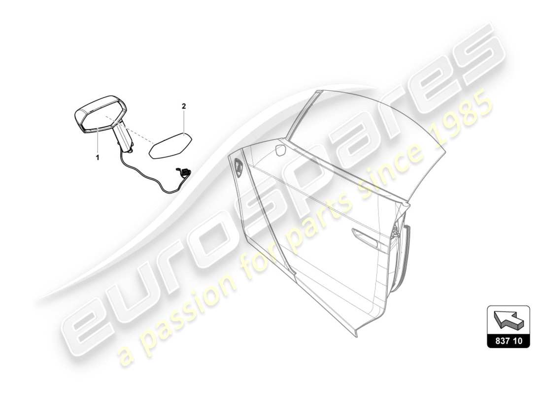a part diagram from the lamborghini centenario parts catalogue