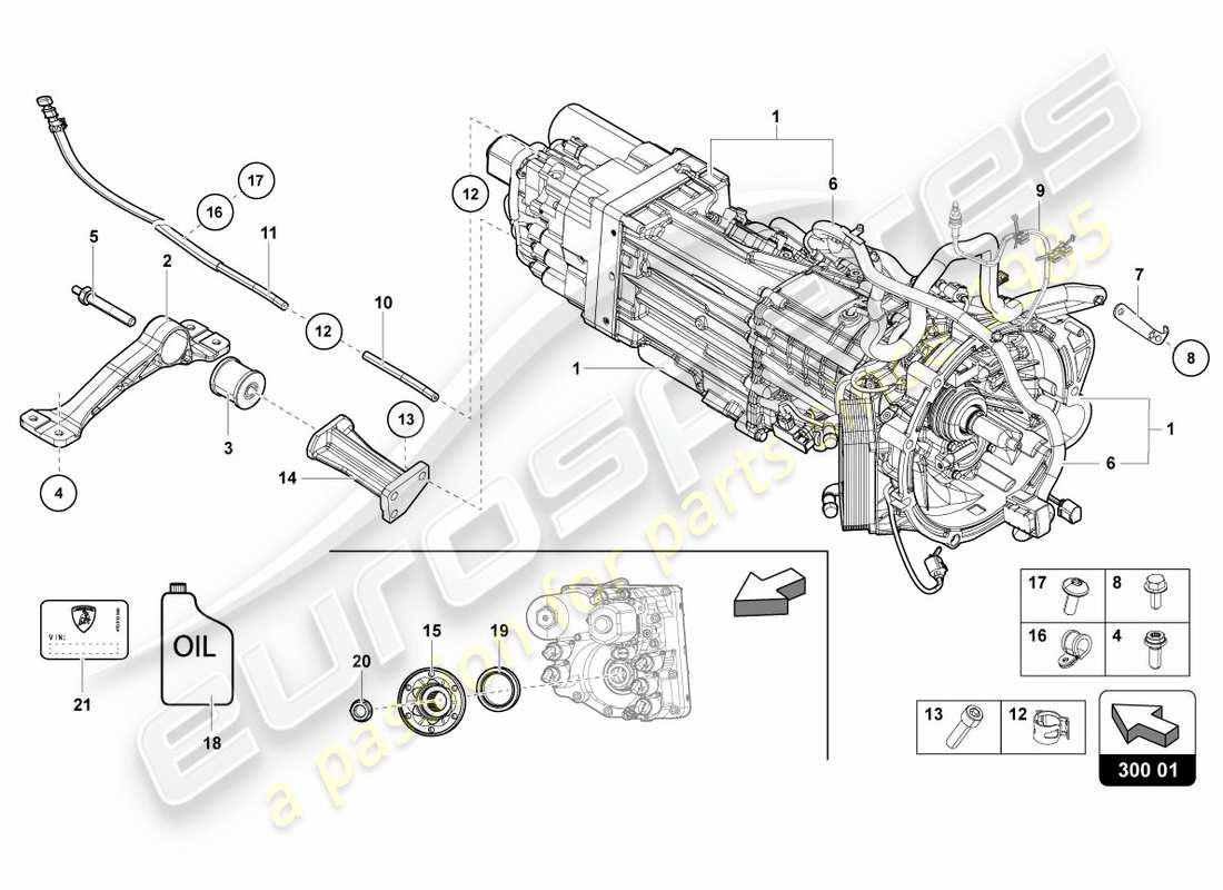 a part diagram from the lamborghini centenario parts catalogue