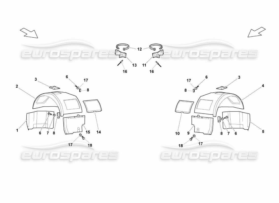 a part diagram from the Lamborghini Murcielago LP670 parts catalogue