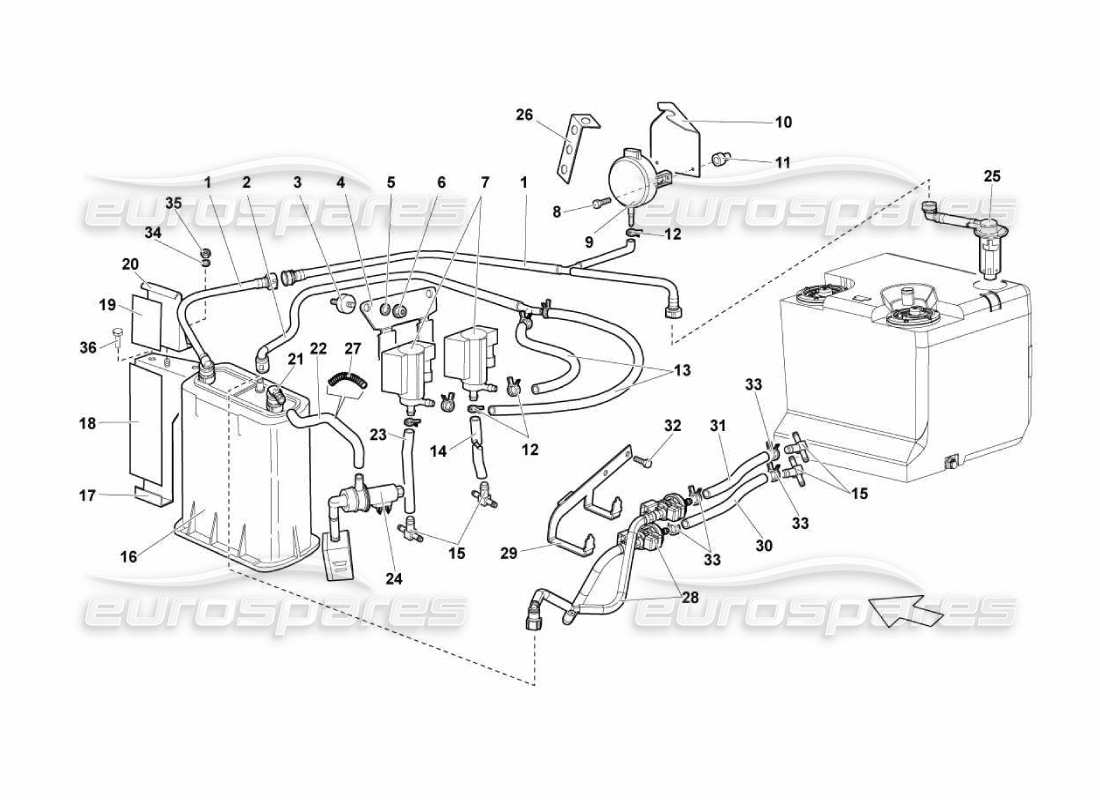 a part diagram from the Lamborghini Murcielago LP670 parts catalogue